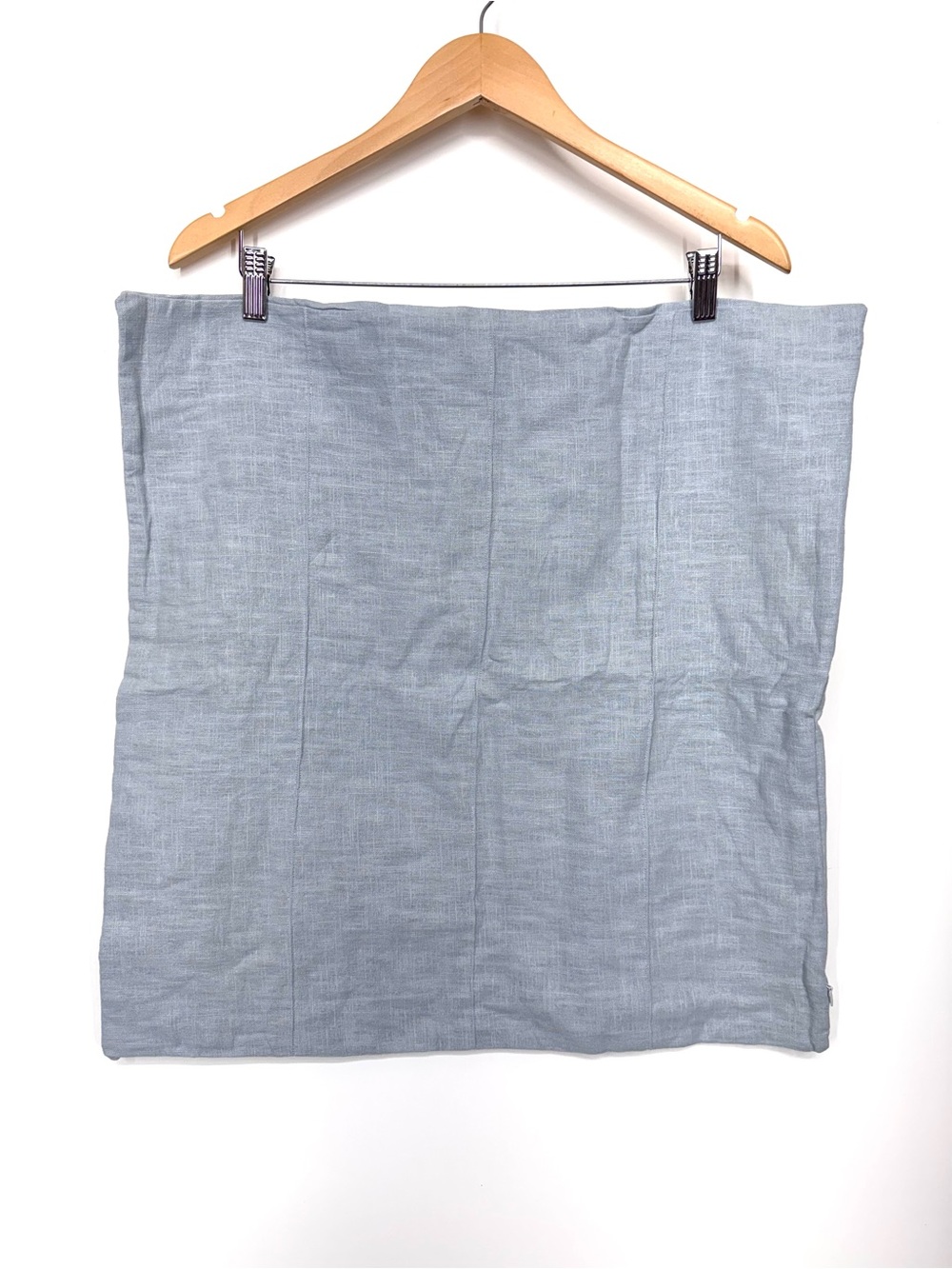2 Square Throw Pillow Covers In Light Blue With Gray Undertone Size 21.5” x 22”